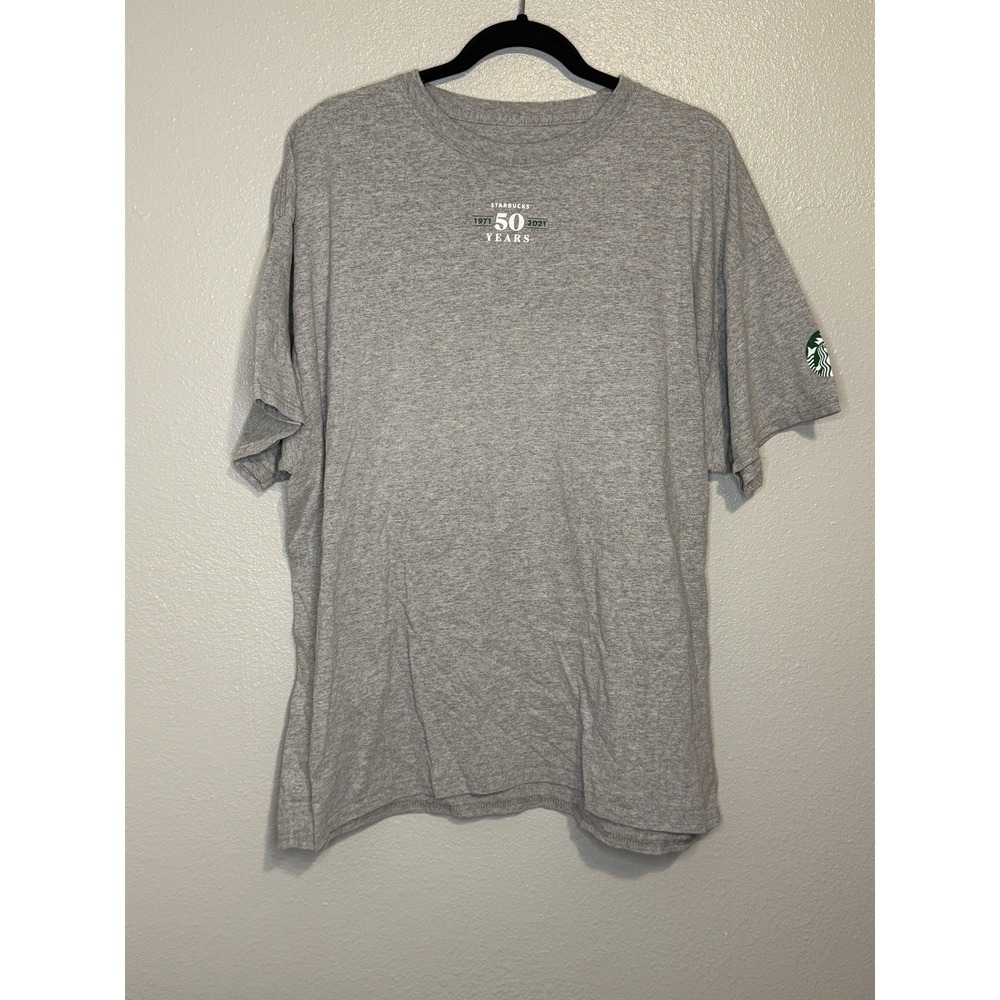 Starbucks Coffee 50 Years Anniversary Employee Workwear Staff Uniform T-shirt XL